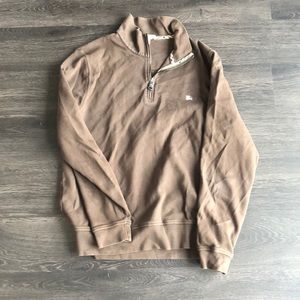 Burberry men’s brown quarter zip